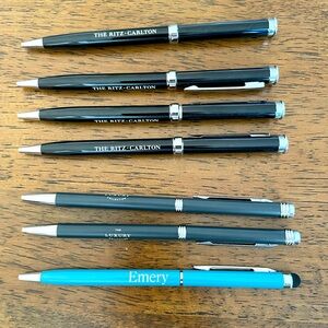 7 Pens Ritz Carlton Hotel Luxury Collection Black Pens